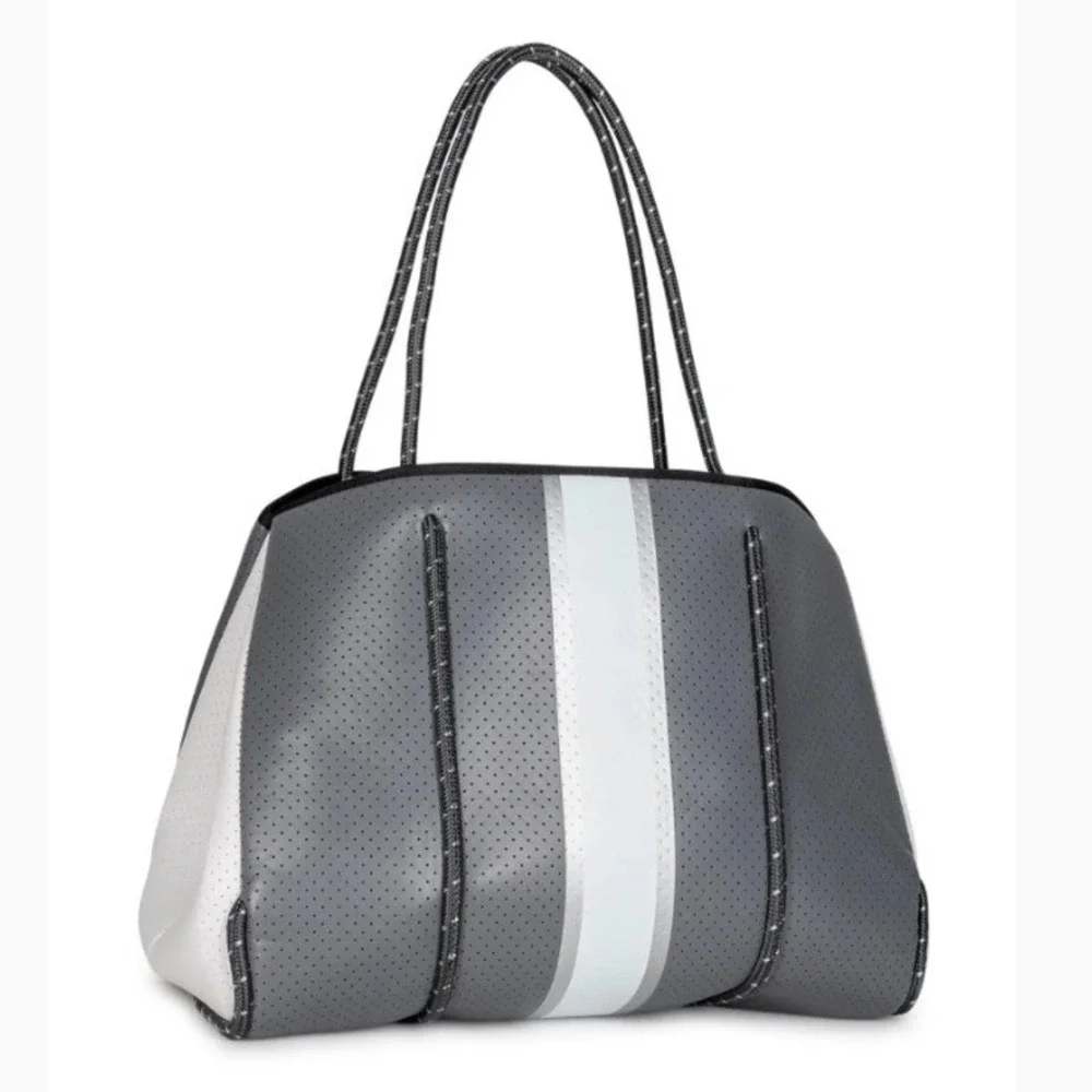 Haute Shore Greyson Femme Large Grey White Silver Tote NWT